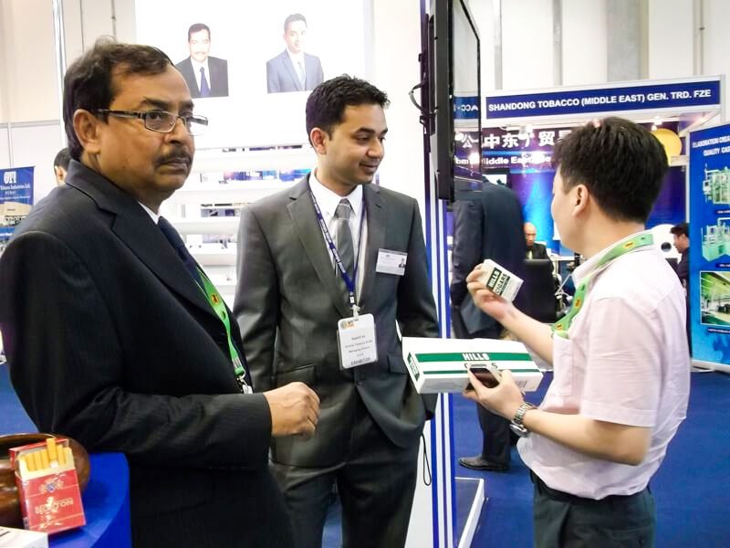 Civic Tobacco Machinery presenting to visitors at a tobacco expo